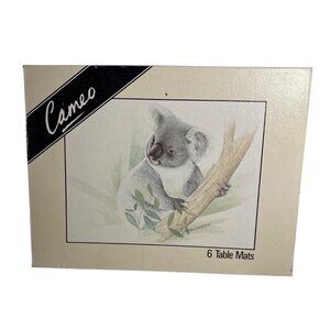 Australian Wildlife Tablemats w/ Box Cynthia Rhatigan 11.5 x 8.5" Set of 6 Cameo